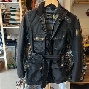 VTG Belstaff England Trailmaster Professional Waxed
Jacket Black Lightning Zip